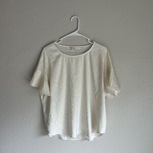 Rose & Olive Cream Short Sleeve Top